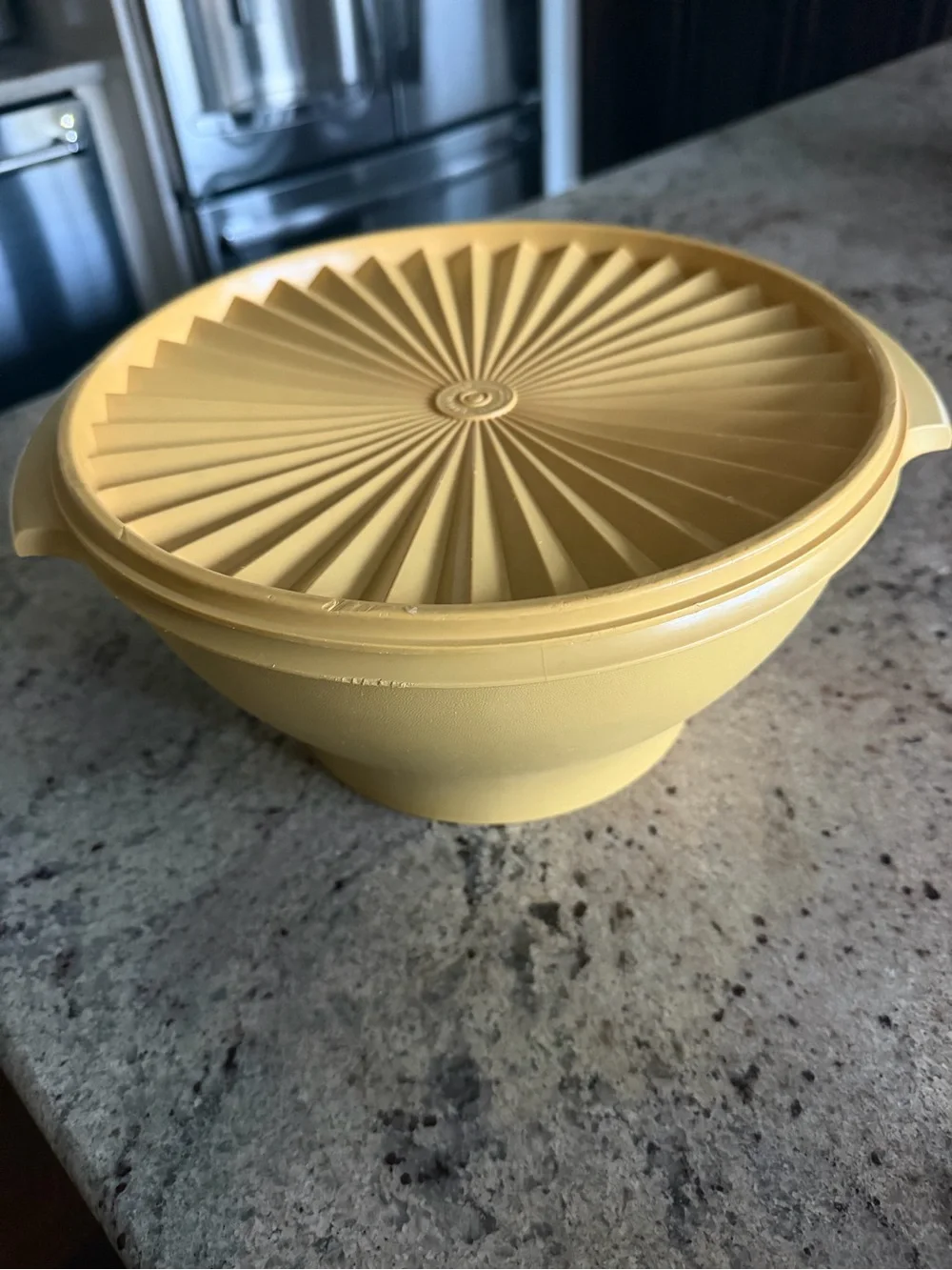 Vintage Tupperware Round Storage Bowl w/ Lid 881-4 880-3, 4qt / 17 C